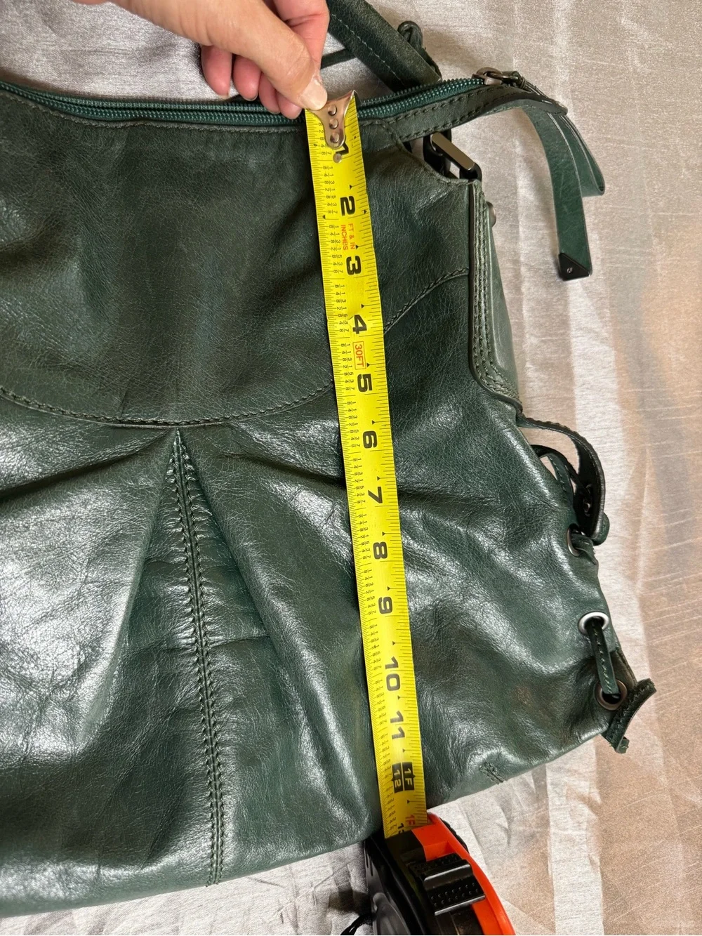 Francesco Biasia Dark Green Leather Hobo